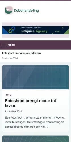 스폰서 기사 게재 매체로 등록된 De Behandeling 사이트 미리보기