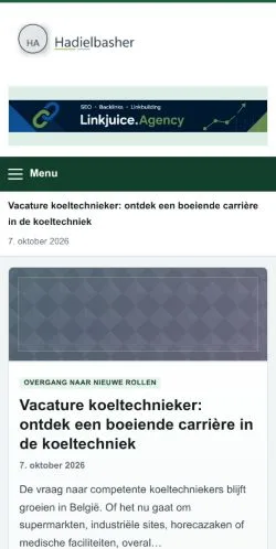 Anteprima del sito Hadielbasher, referenziato per la pubblicazione di articoli sponsorizzati