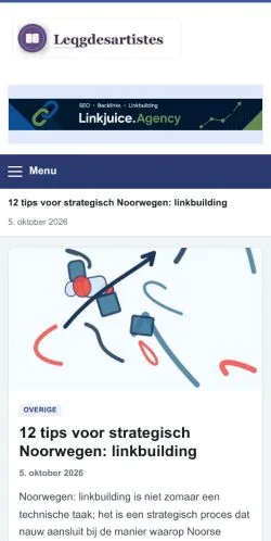 Forhåndsvisning af Leqgdesartistes, opført til udgivelse af sponsorerede artikler