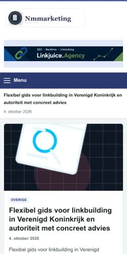 Forhåndsvisning af Nmmarketing, opført til udgivelse af sponsorerede artikler