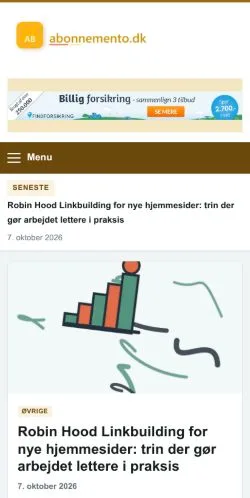Anteprima del sito Abonnemento, referenziato per la pubblicazione di articoli sponsorizzati