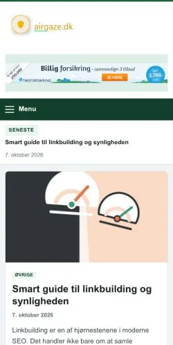 Anteprima del sito Airgaze, referenziato per la pubblicazione di articoli sponsorizzati