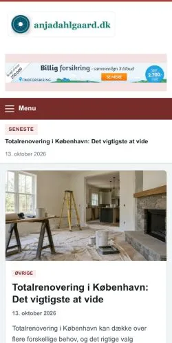 スポンサード記事の掲載先として登録されたAnja Dahlgaardのサイトプレビュー