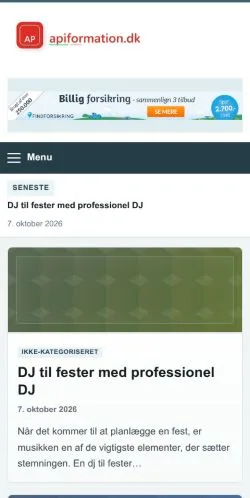 Pré-visualização do site API Formation, referenciado para publicar artigos patrocinados