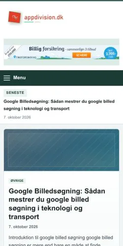 Anteprima del sito Appdivision, referenziato per la pubblicazione di articoli sponsorizzati