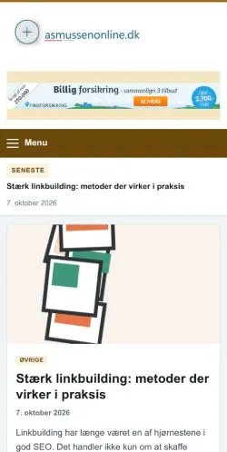 Vorschau der Website Asmussen Online, gelistet für die Veröffentlichung gesponserter Artikel