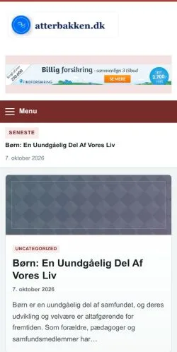 스폰서 기사 게재 매체로 등록된 Atterbakken Bolig 사이트 미리보기
