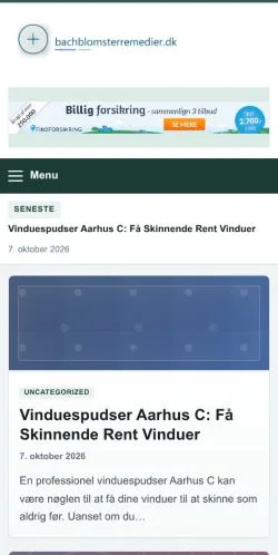 Forhåndsvisning av nettstedet Jens Bachs Blomster, oppført for publisering av sponsede artikler