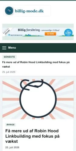 Vorschau der Website Billig Mode, gelistet für die Veröffentlichung gesponserter Artikel