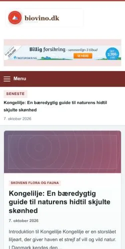 Forhåndsvisning af Biovino, opført til udgivelse af sponsorerede artikler