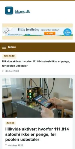 Anteprima del sito Bkans, referenziato per la pubblicazione di articoli sponsorizzati