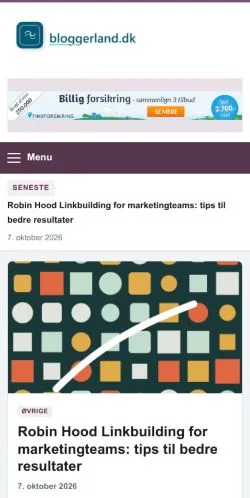 Anteprima del sito Bloggerland, referenziato per la pubblicazione di articoli sponsorizzati