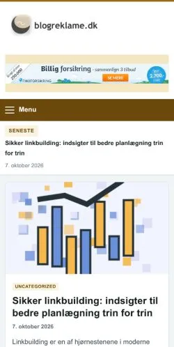 Pré-visualização do site Blogreklame, referenciado para publicar artigos patrocinados