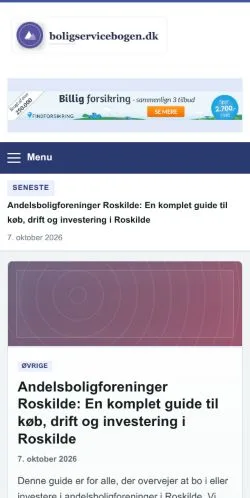 Anteprima del sito Boligservicebogen, referenziato per la pubblicazione di articoli sponsorizzati