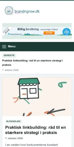 Anteprima del sito Brand n' Grow, referenziato per la pubblicazione di articoli sponsorizzati