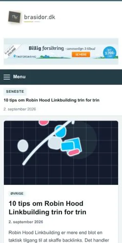 스폰서 기사 게재 매체로 등록된 Brasidor 사이트 미리보기