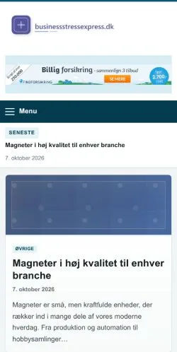 Forhåndsvisning af Business Stress Express, opført til udgivelse af sponsorerede artikler