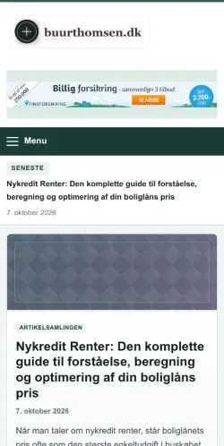 Anteprima del sito Buur & Thomsen, referenziato per la pubblicazione di articoli sponsorizzati
