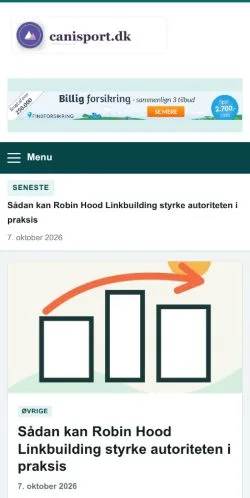 Anteprima del sito Canisport, referenziato per la pubblicazione di articoli sponsorizzati