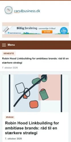 Forhåndsvisning af Cars4Business, opført til udgivelse af sponsorerede artikler