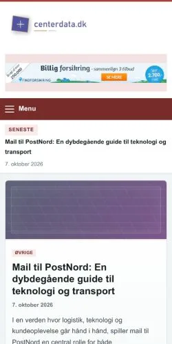 Anteprima del sito Centerdata, referenziato per la pubblicazione di articoli sponsorizzati