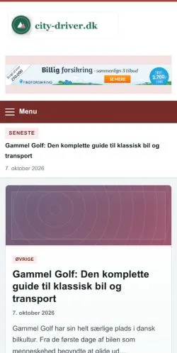 Vorschau der Website City Driver, gelistet für die Veröffentlichung gesponserter Artikel