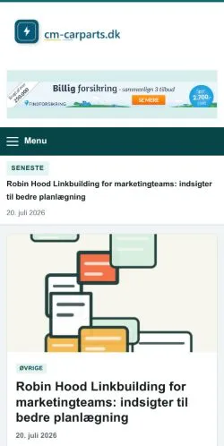 Vorschau der Website CM Carparts, gelistet für die Veröffentlichung gesponserter Artikel