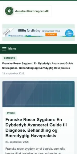 Pré-visualização do site Danske Elforbrugere, referenciado para publicar artigos patrocinados