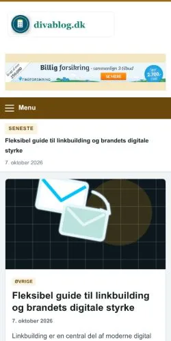 Pré-visualização do site Divablog, referenciado para publicar artigos patrocinados