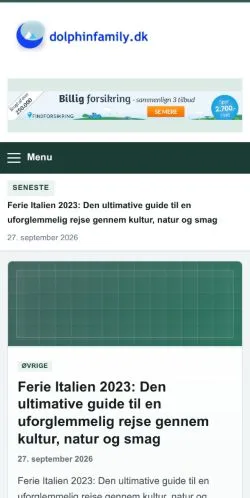 Anteprima del sito Dolphin Family, referenziato per la pubblicazione di articoli sponsorizzati