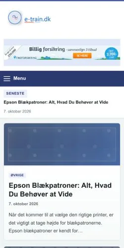 Forhåndsvisning af E-Train, opført til udgivelse af sponsorerede artikler