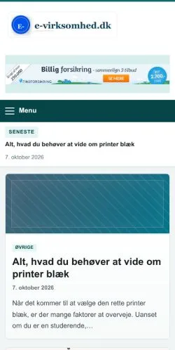 Forhåndsvisning af E-Virksomhed, opført til udgivelse af sponsorerede artikler