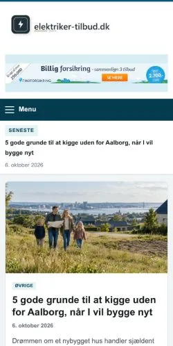 Forhåndsvisning af Elektriker Tilbud, opført til udgivelse af sponsorerede artikler