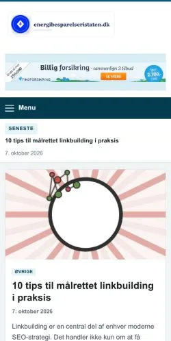 Forhåndsvisning af Energi Besparelser I Staten, opført til udgivelse af sponsorerede artikler