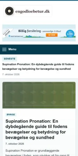 Anteprima del sito En God Løbetur, referenziato per la pubblicazione di articoli sponsorizzati
