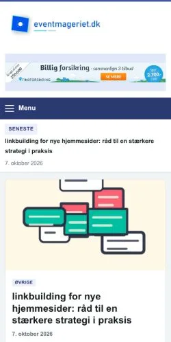スポンサード記事の掲載先として登録されたEventmagerietのサイトプレビュー