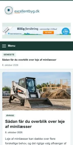 Anteprima del sito Excellentbyg, referenziato per la pubblicazione di articoli sponsorizzati