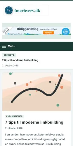 Anteprima del sito FM Erhvervs Magasinet, referenziato per la pubblicazione di articoli sponsorizzati