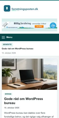 Anteprima del sito Forretningsposten, referenziato per la pubblicazione di articoli sponsorizzati