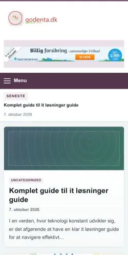 Vorschau der Website Godenta, gelistet für die Veröffentlichung gesponserter Artikel