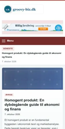 Pré-visualização do site Groovy Biz, referenciado para publicar artigos patrocinados