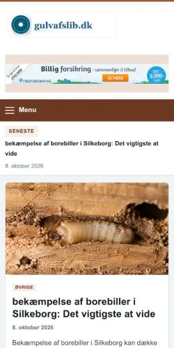 Anteprima del sito Gulvafslib, referenziato per la pubblicazione di articoli sponsorizzati