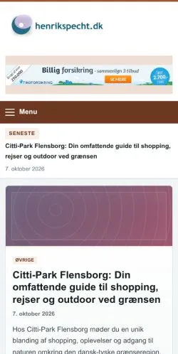 Anteprima del sito Henirette & Rikke's Rejseblog, referenziato per la pubblicazione di articoli sponsorizzati
