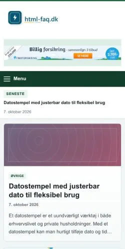 Pré-visualização do site HTML FAQ, referenciado para publicar artigos patrocinados