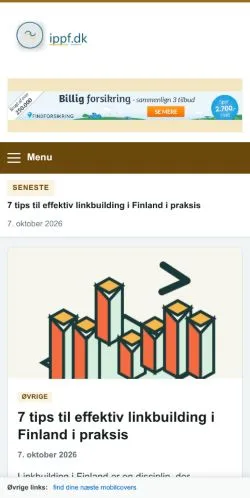 Anteprima del sito Ippf.dk, referenziato per la pubblicazione di articoli sponsorizzati