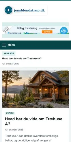 스폰서 기사 게재 매체로 등록된 Jens Blendstrup 사이트 미리보기