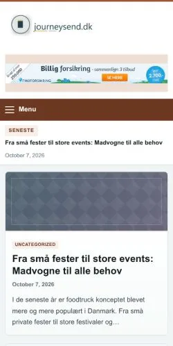 Forhåndsvisning af Journeysend, opført til udgivelse af sponsorerede artikler