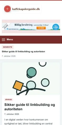 Vorschau der Website Kaffekapslerguide, gelistet für die Veröffentlichung gesponserter Artikel