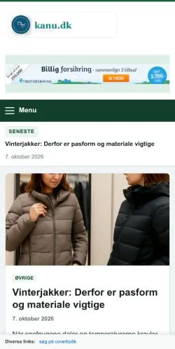 Forhåndsvisning af Kanu, opført til udgivelse af sponsorerede artikler