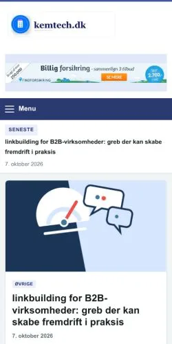 スポンサード記事の掲載先として登録されたKemtechのサイトプレビュー